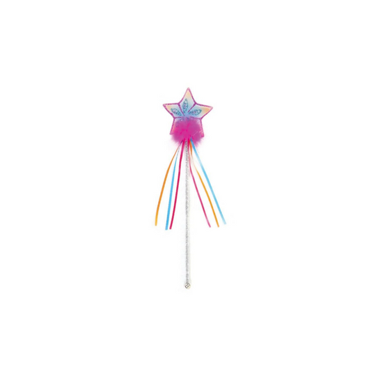 Glitter star rainbow wand