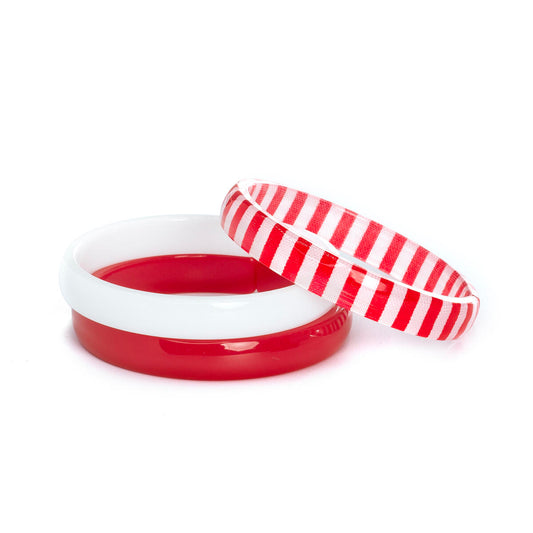 Red Stripe Bangles