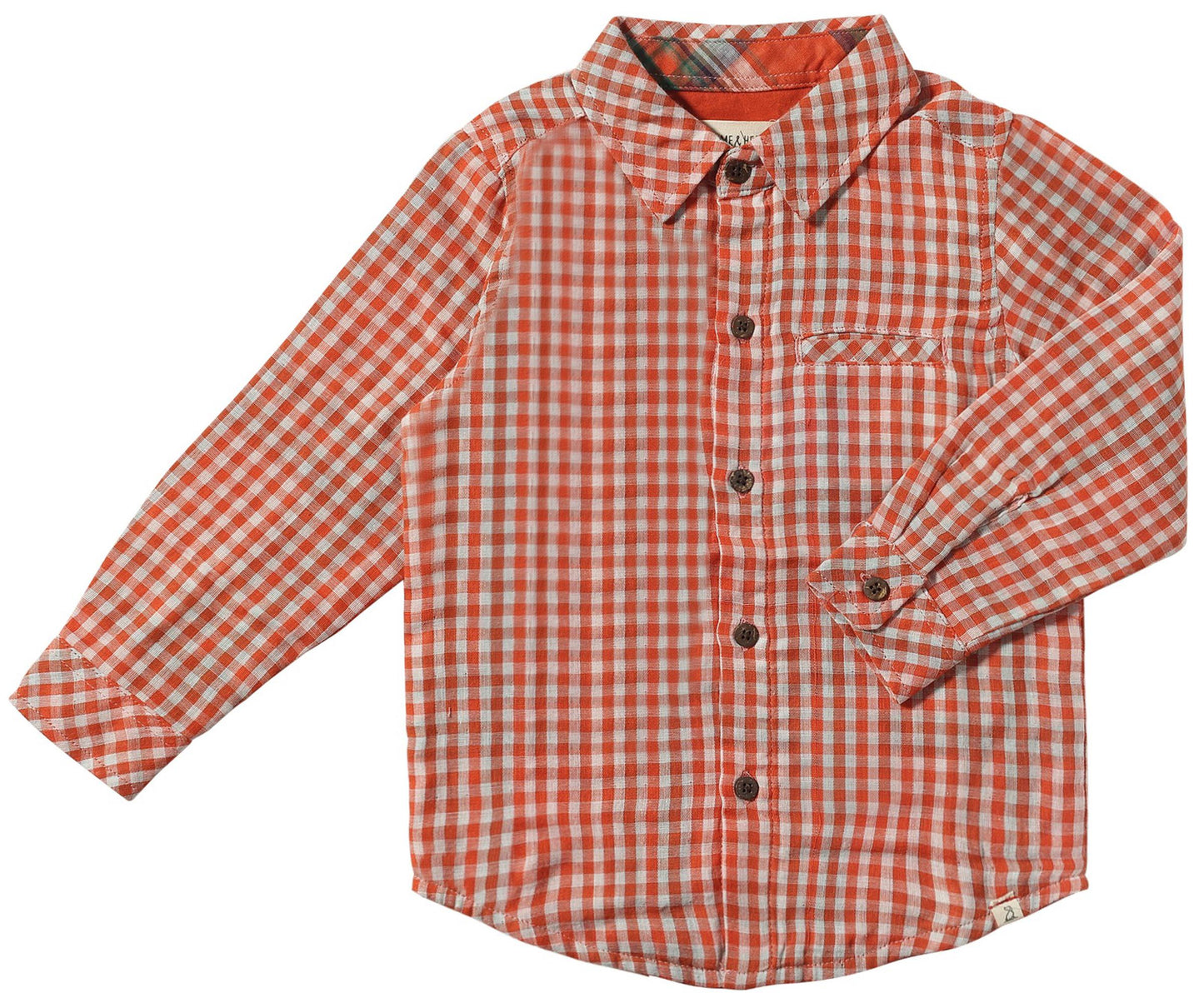 Orange Gingham Atwood Polo