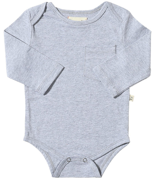 Gray Pocket Onesie