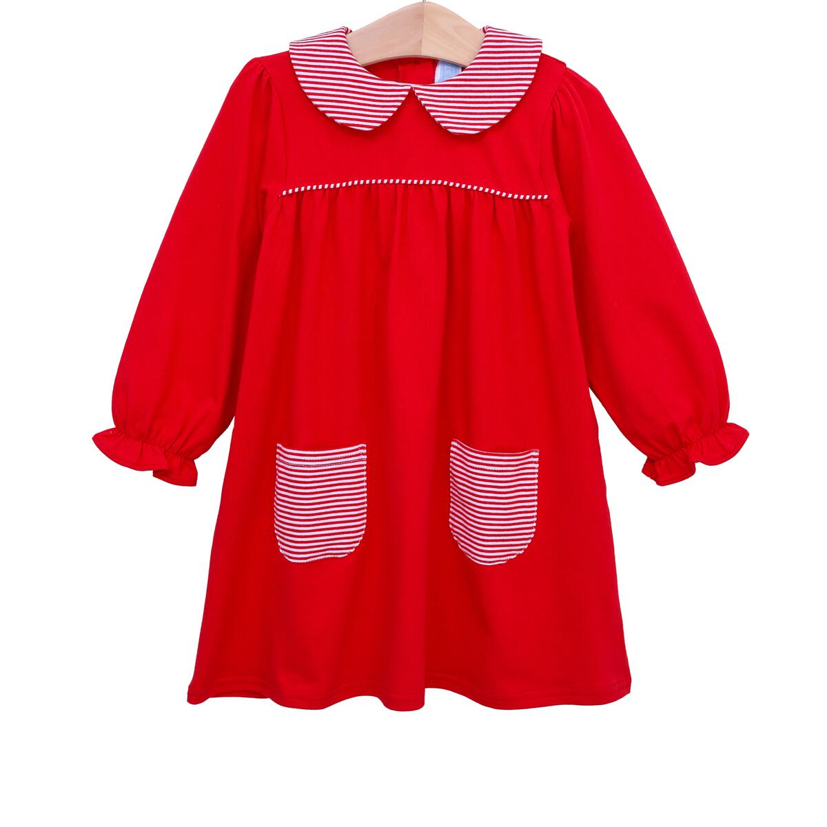 Abigail Red Stripe Pocket Dress