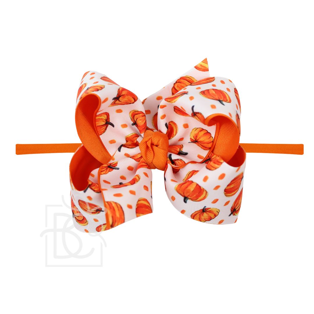 Pumpkin Headband Bow