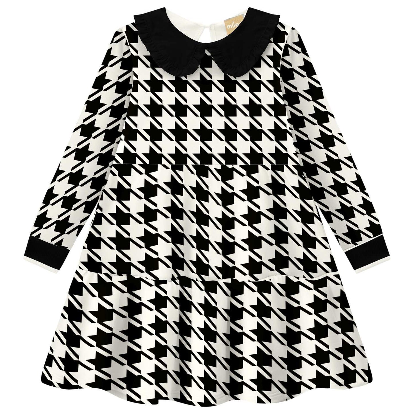 Houndstooth Collar Dress