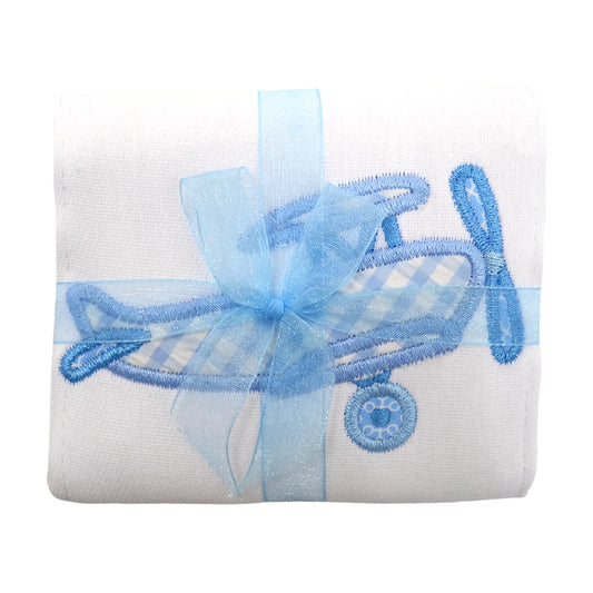 Blue Plane Burp Cloth