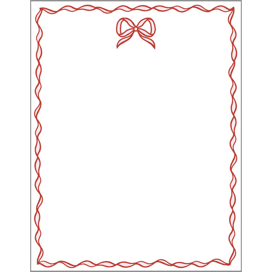 Red and Pink Bow Notepad