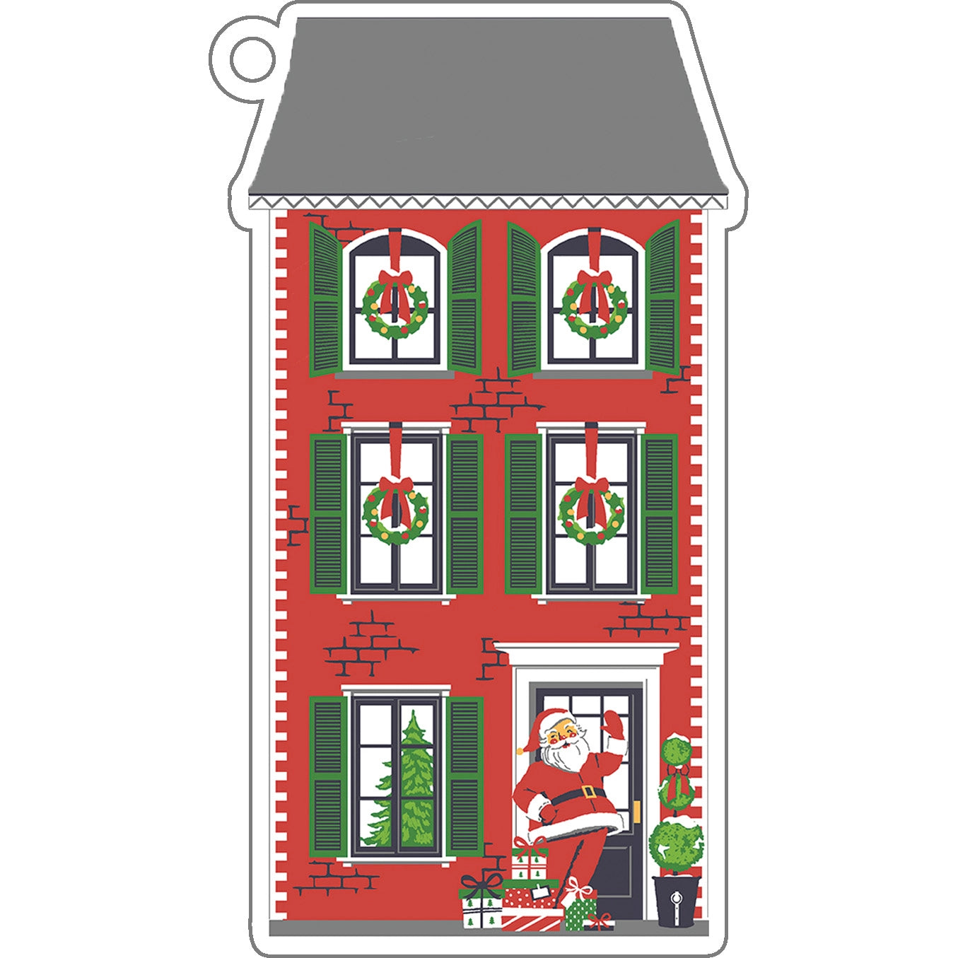 Santa House Gift Tag