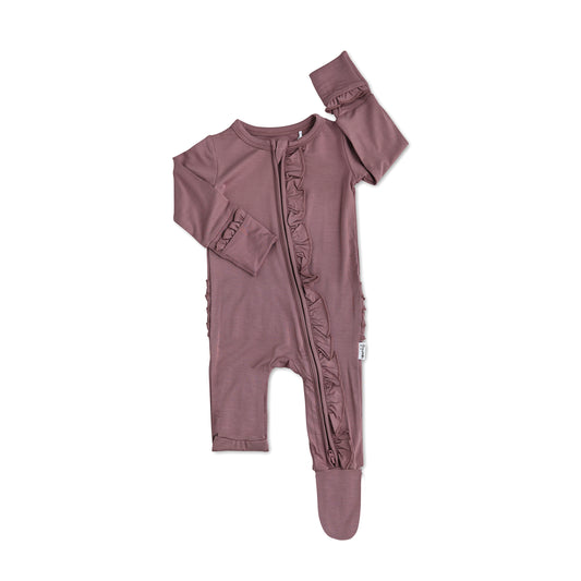 Kate Ruffle Mauve Footie