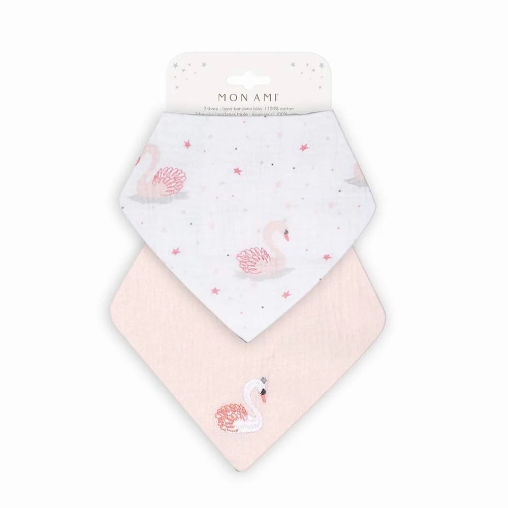 French Swan Bib Set
