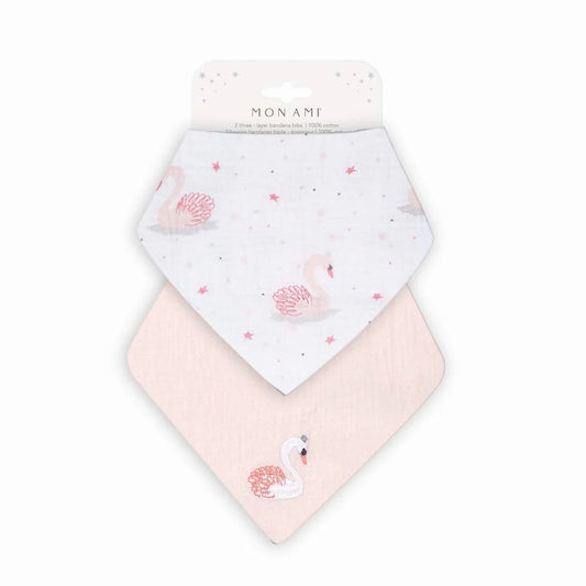 French Swan Bib Set
