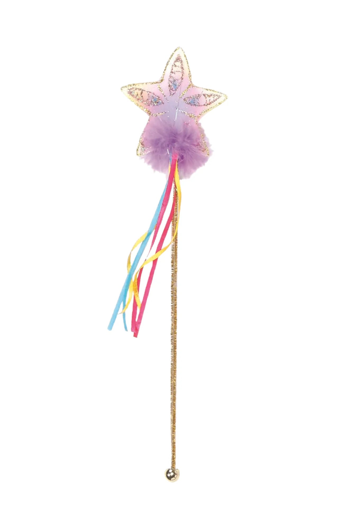 Glitter star rainbow wand