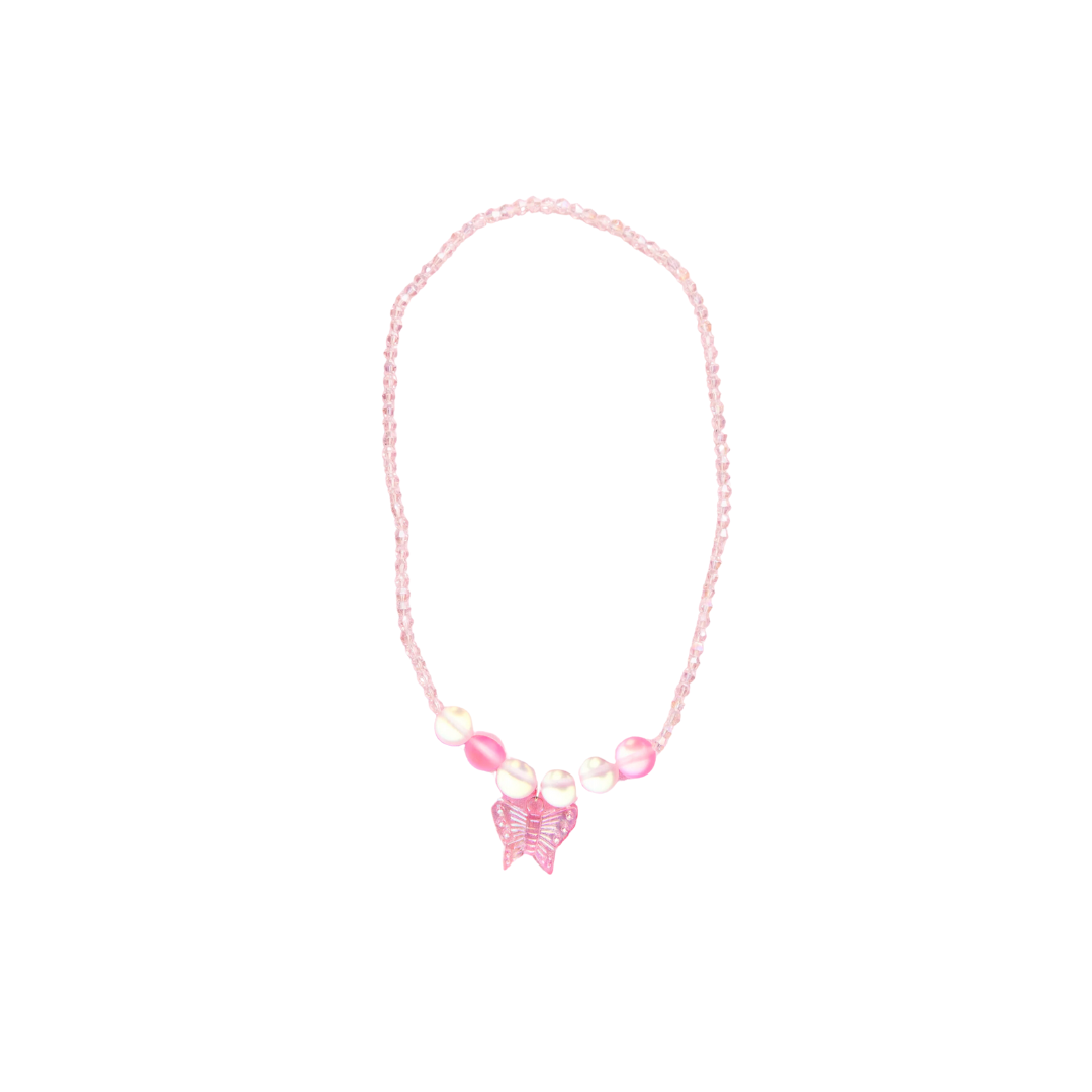 Pink crystal necklace