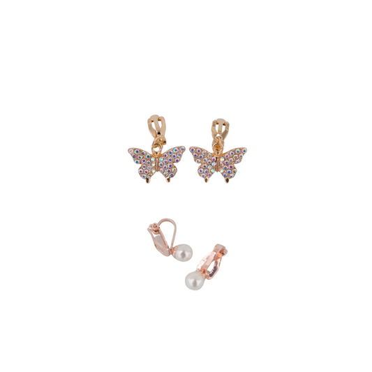 Butterfly clip on earrings