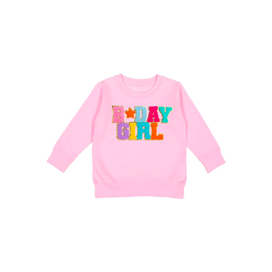 BDAY GIRL patch sweatshirt