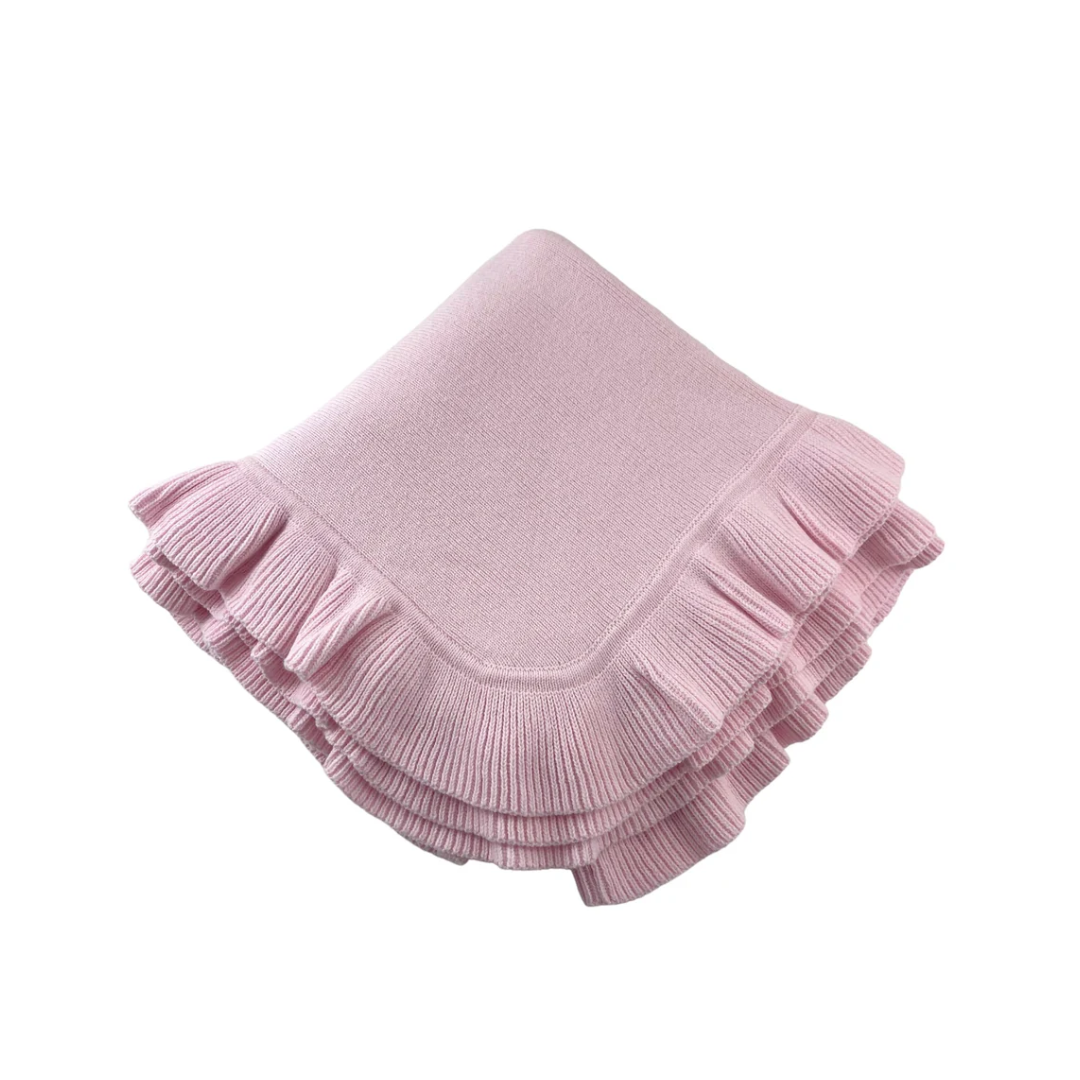 Jersey Knit Ruffle Blanket