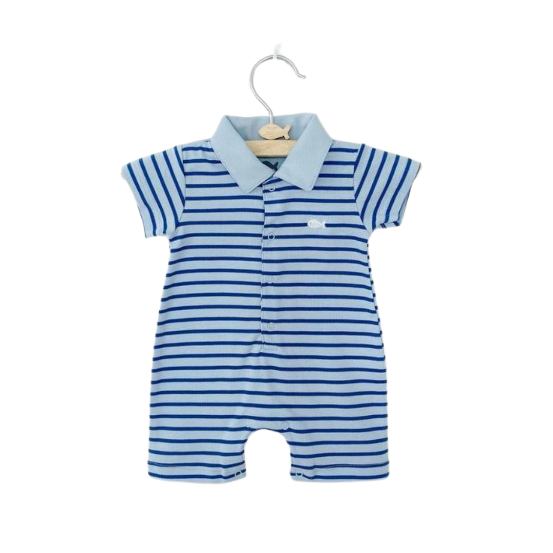 Navy Stripe Playsuit