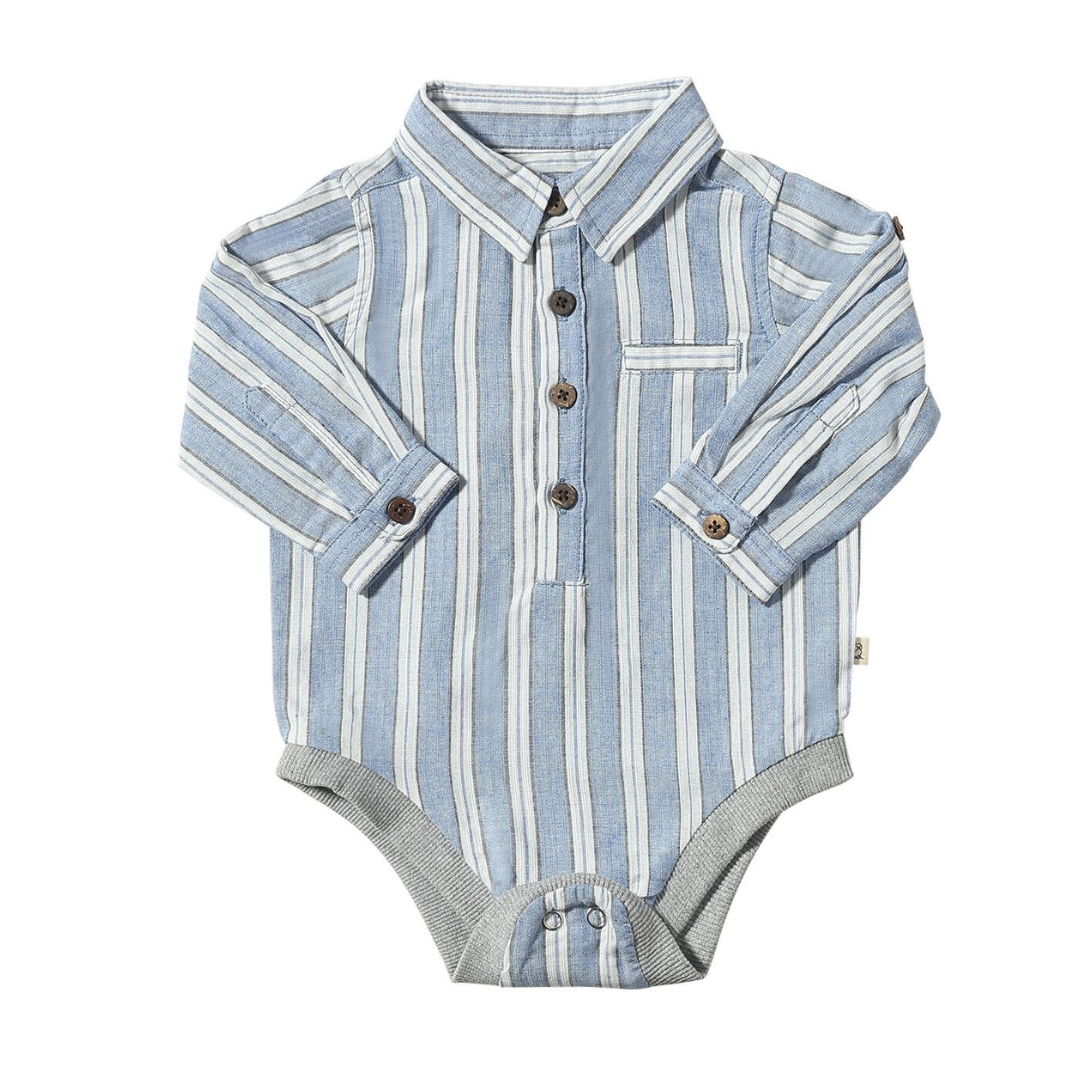 Blue Stripe Jasper Onesie