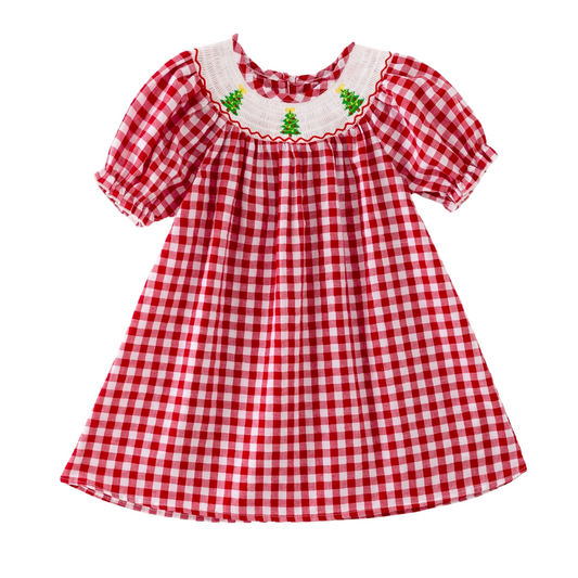 Gingham Christmas Tree Dress