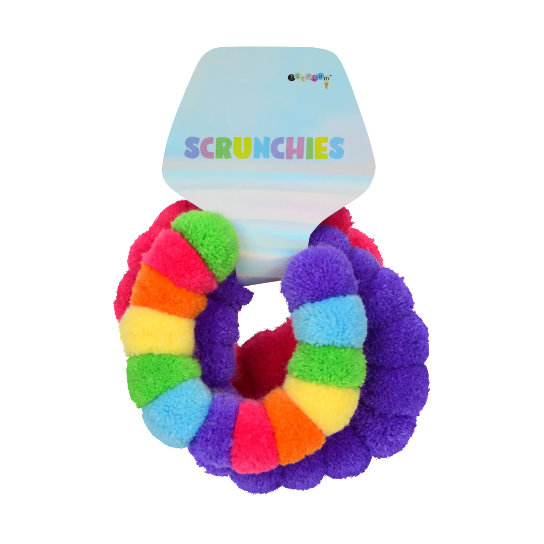 Pom Pom Scrunchie Set