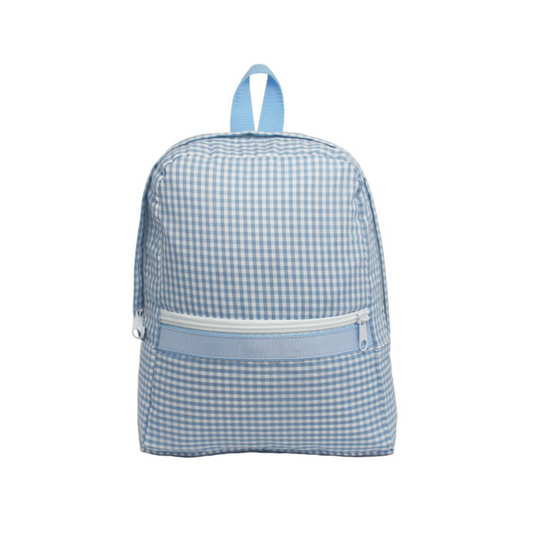 Blue Gingham Small Backpack