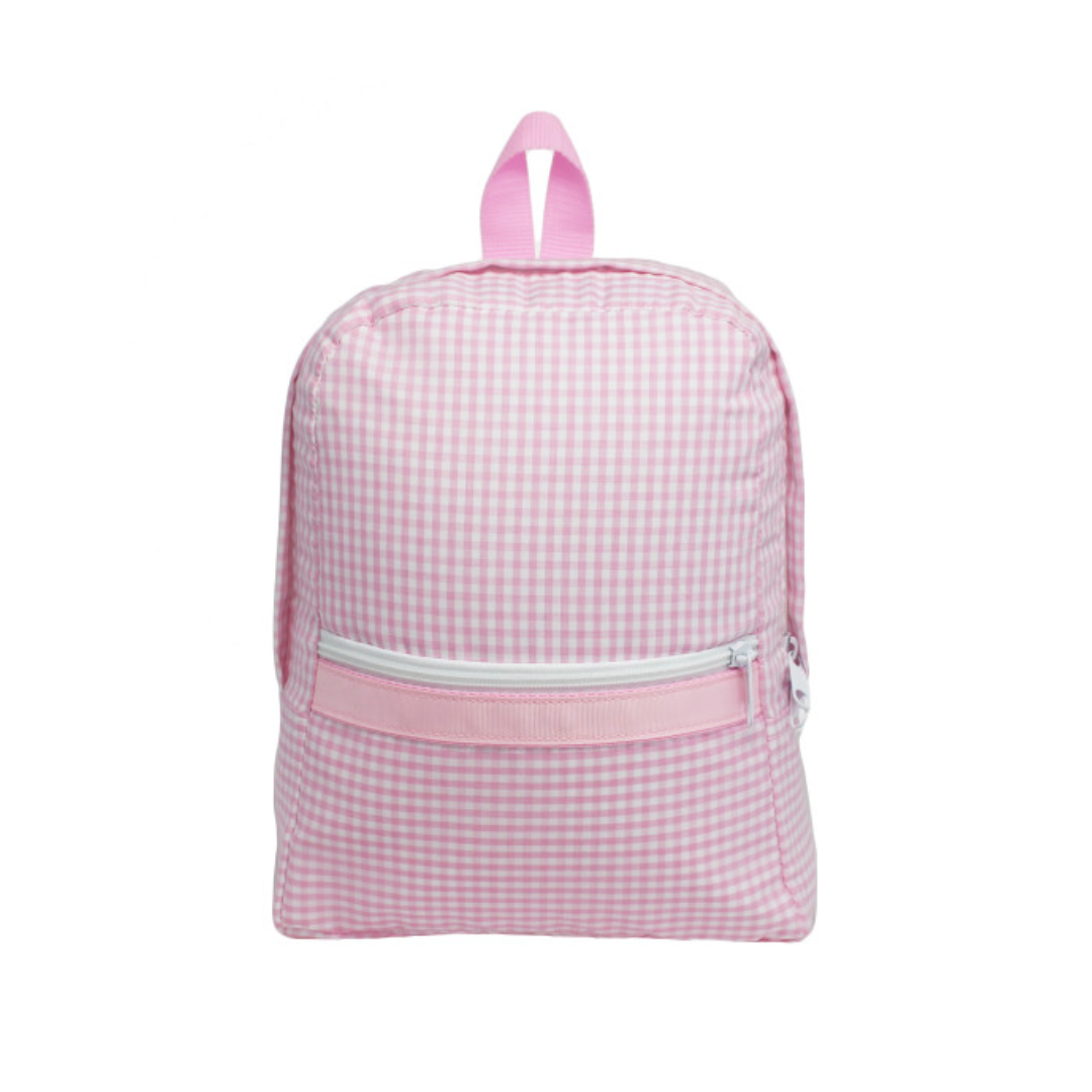 Pink Gingham Small Backpack