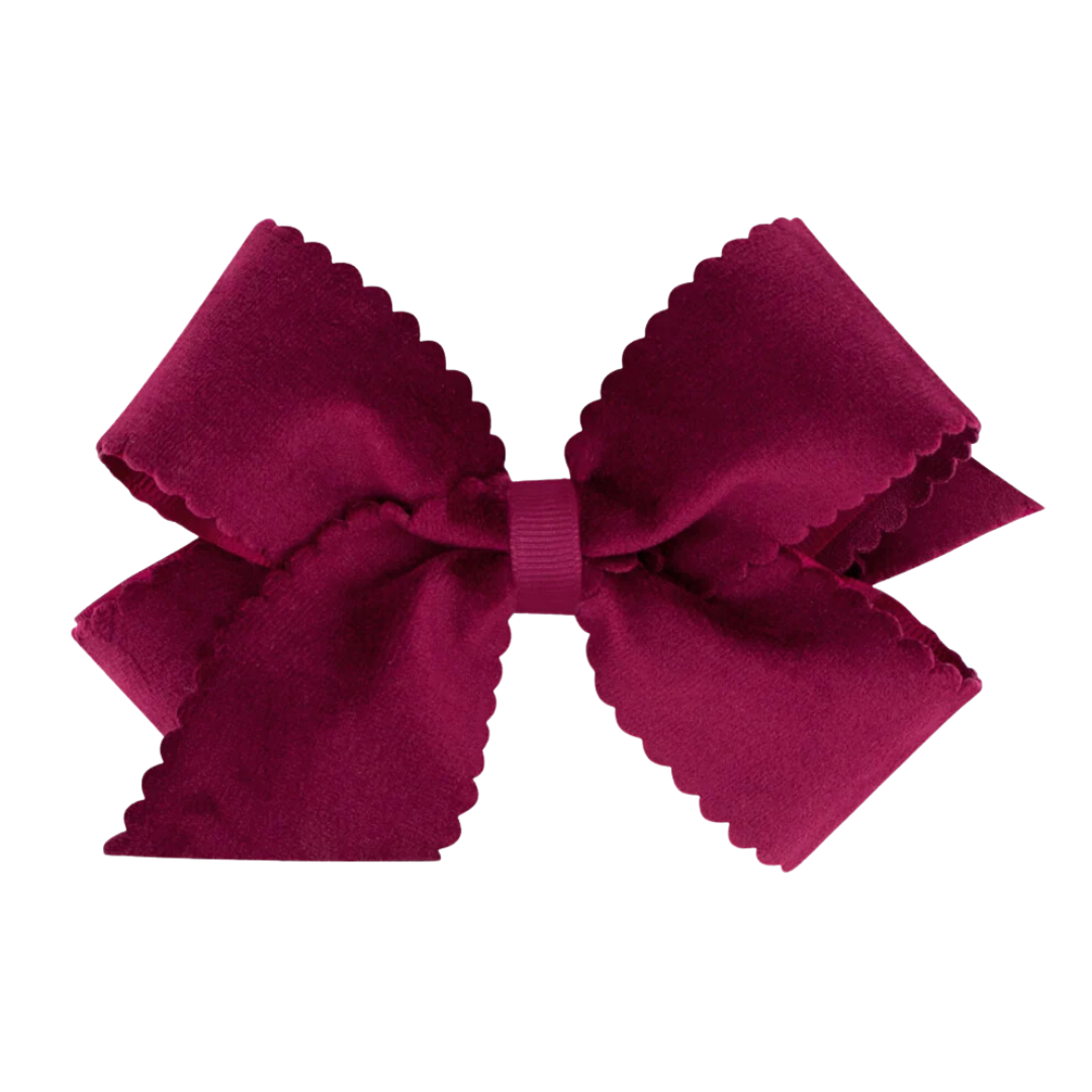 Scallop Velvet Bow