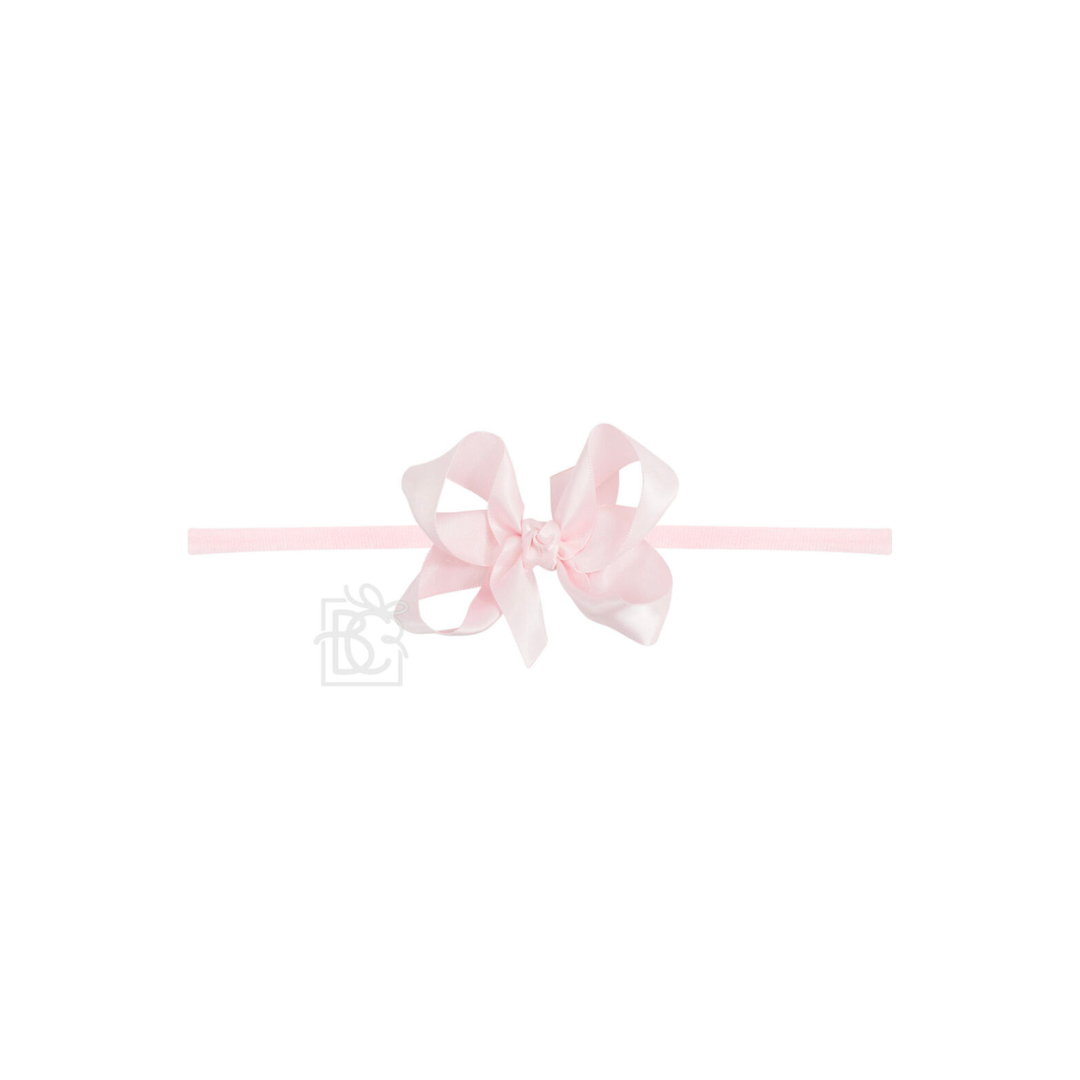 BC satin bow headband