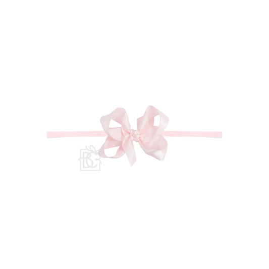 BC satin bow headband