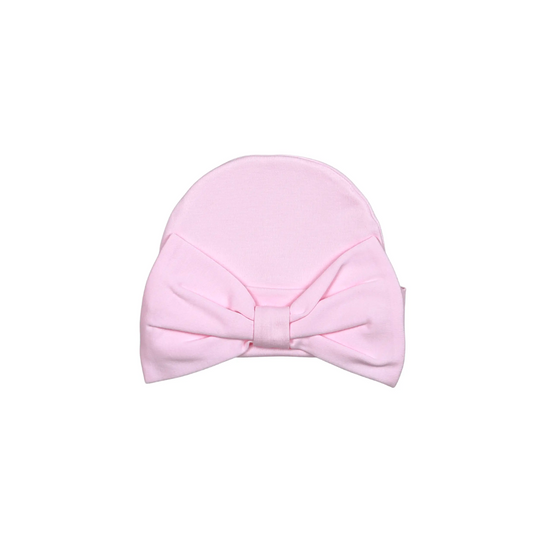 Pink bow beanie