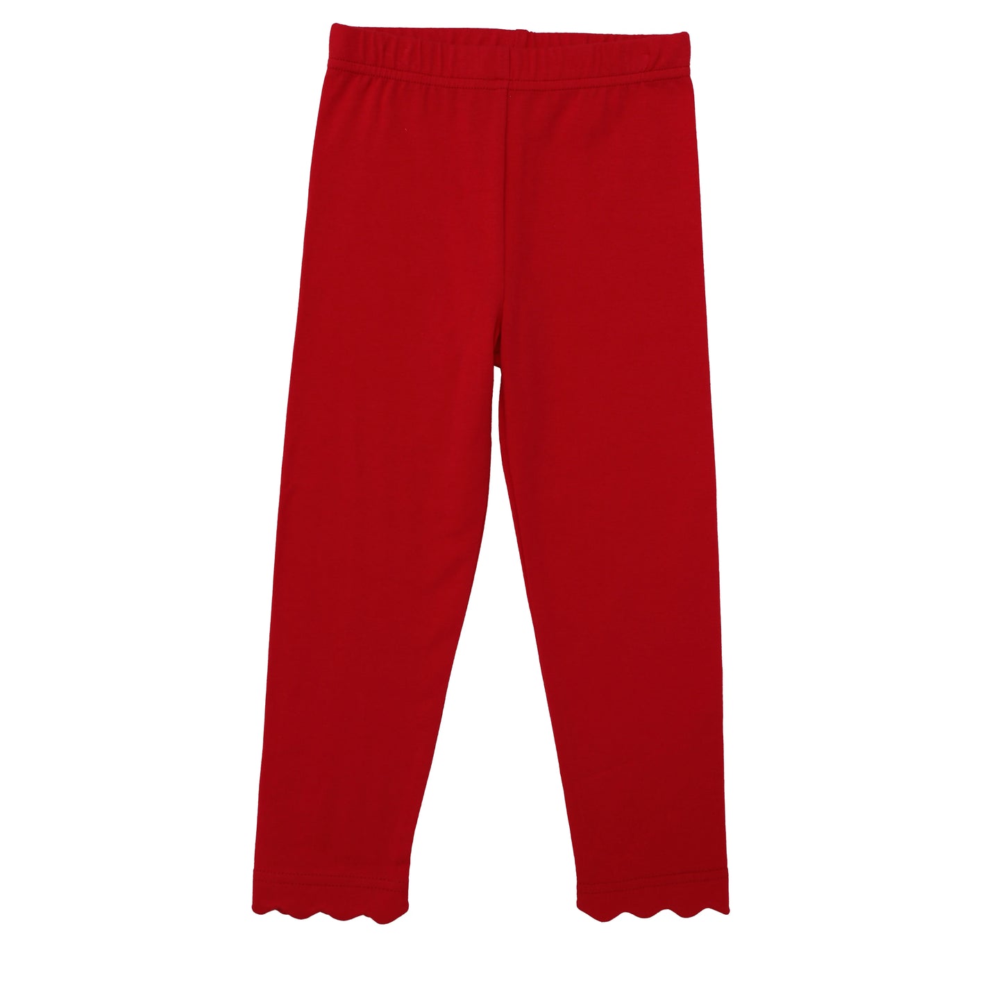 Red Scallop Leggings