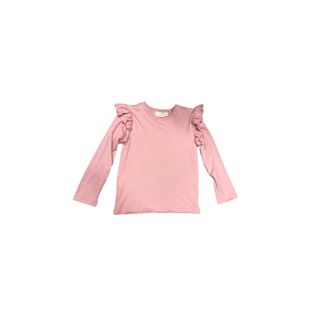 Vintage Pink Ruffle Tee