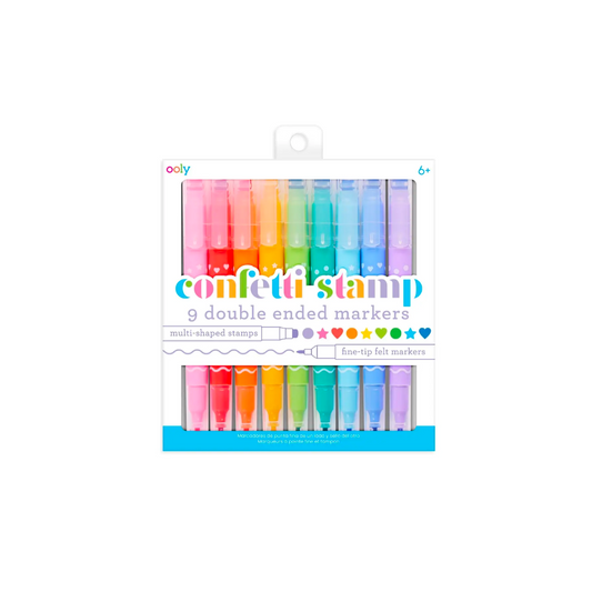 Confetti Stamp Double-Ended Markers