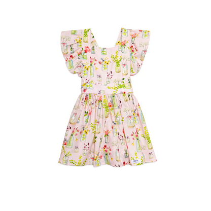 Pink plants classic dress