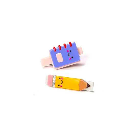 Notebook & Pencil Alligator Clip Set