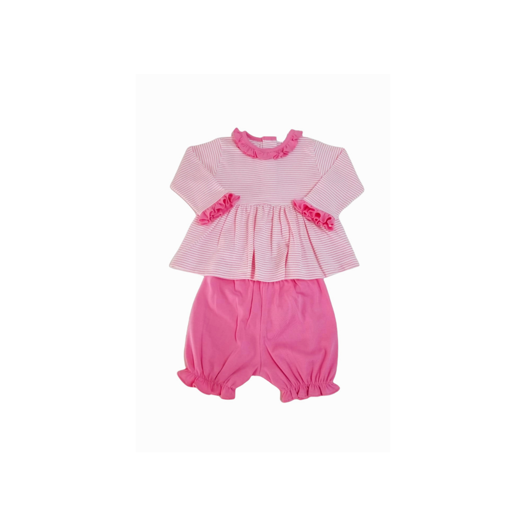 Pink Stripe Bloomer Set