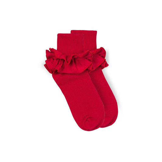 Red Ruffle Socks