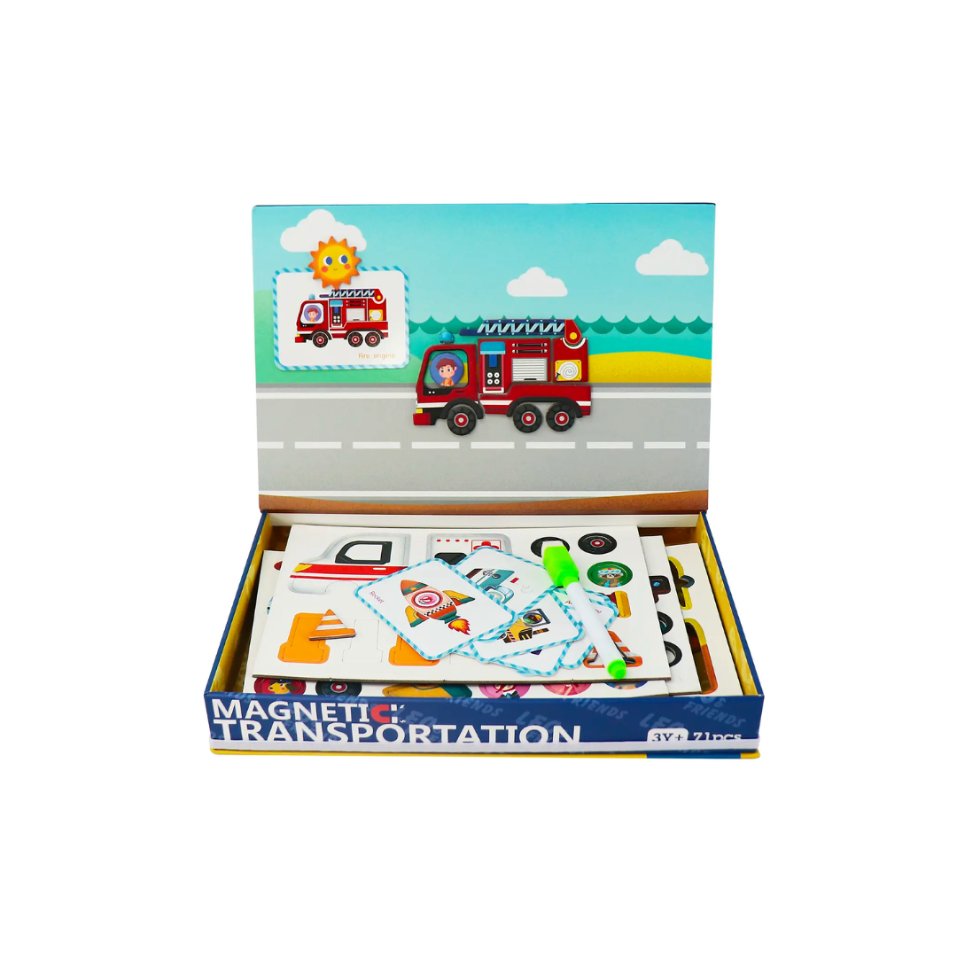 Magnetic Transportation Play Set