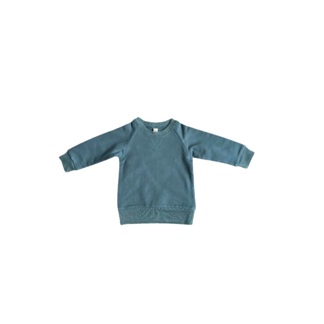 Fleece Sweatshirt- Stone Blue