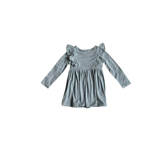 Ruffle Dress- Baby Blue