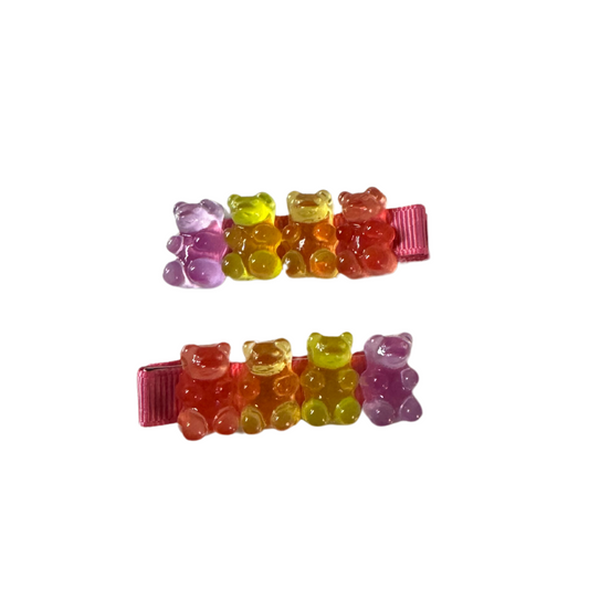 Gummy bear hair clips