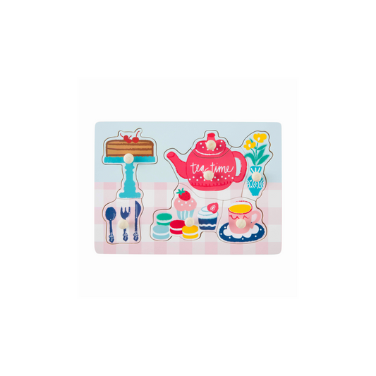 Tea party/makeup wooden puzzle