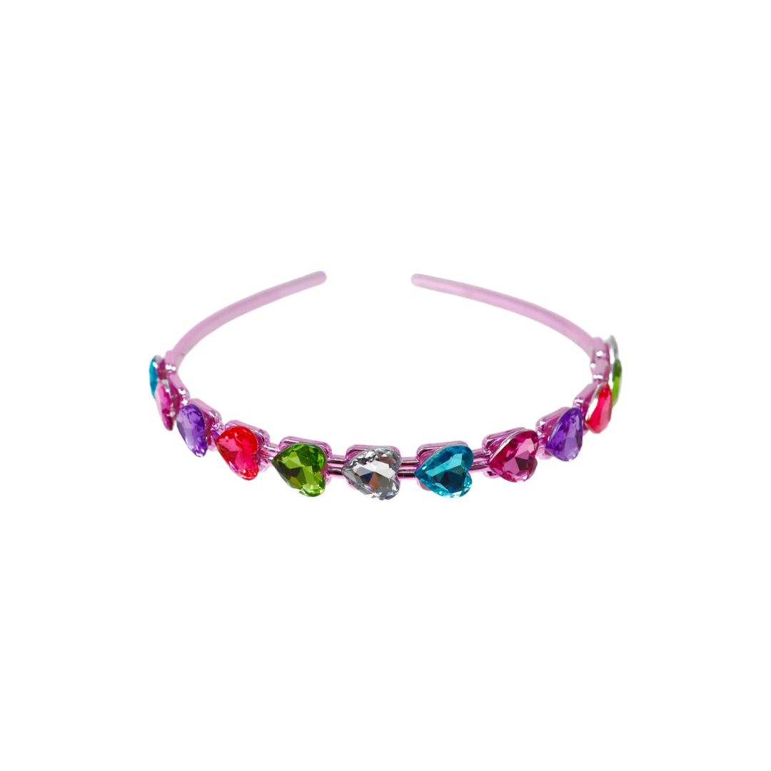 Rainbow Heart Gem Headband