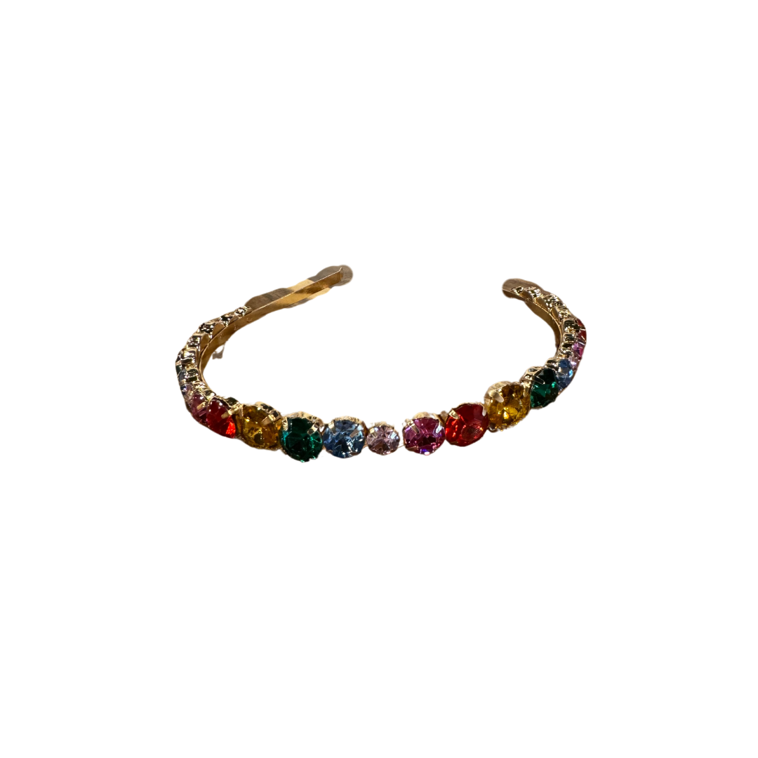 Bright Rainbow Jeweled Headband