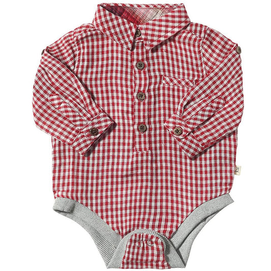 Red Gingham Jasper Onesie