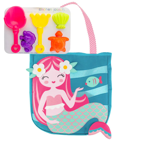 Beach tote & toys