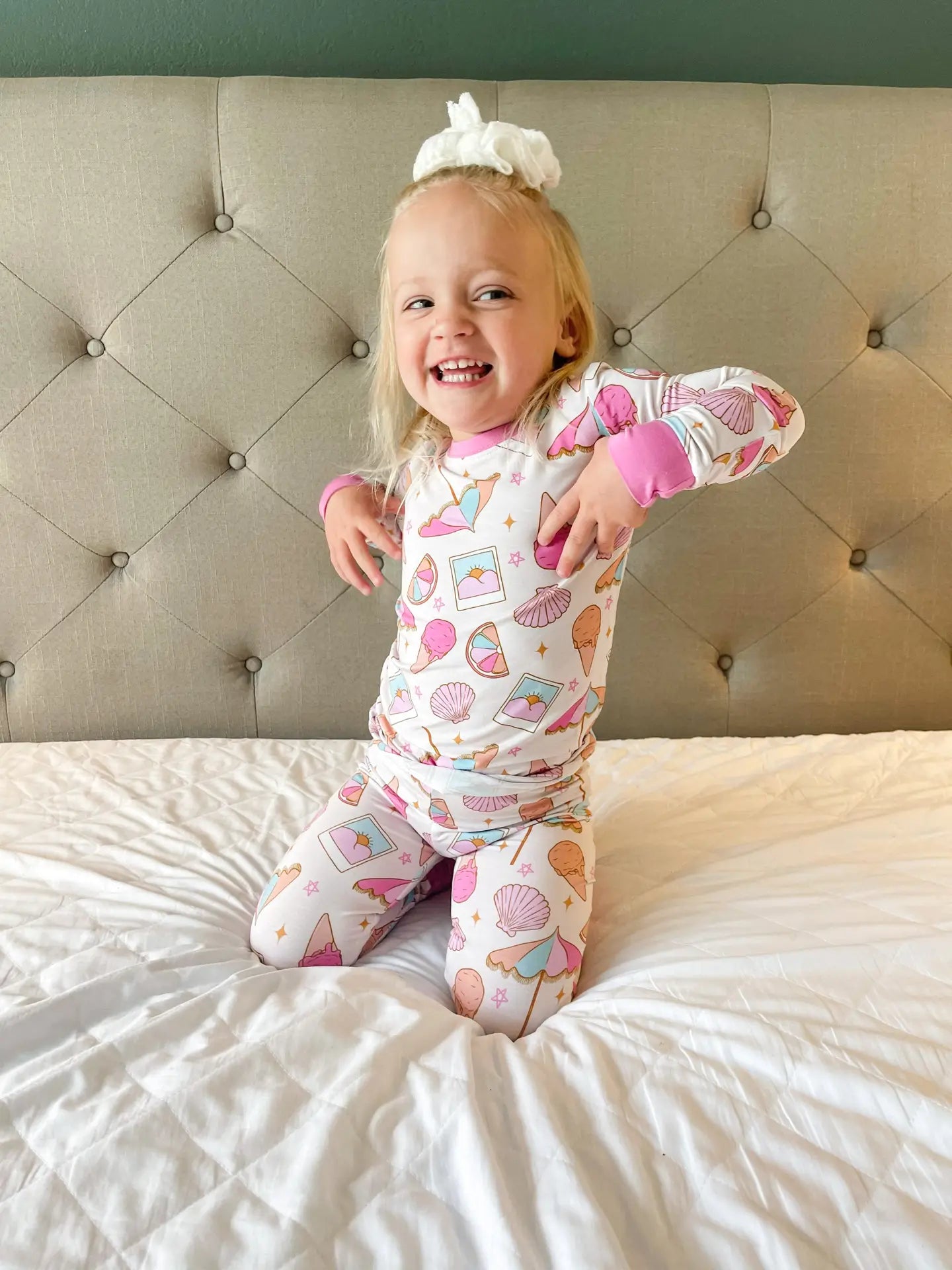 Pink shell pj set