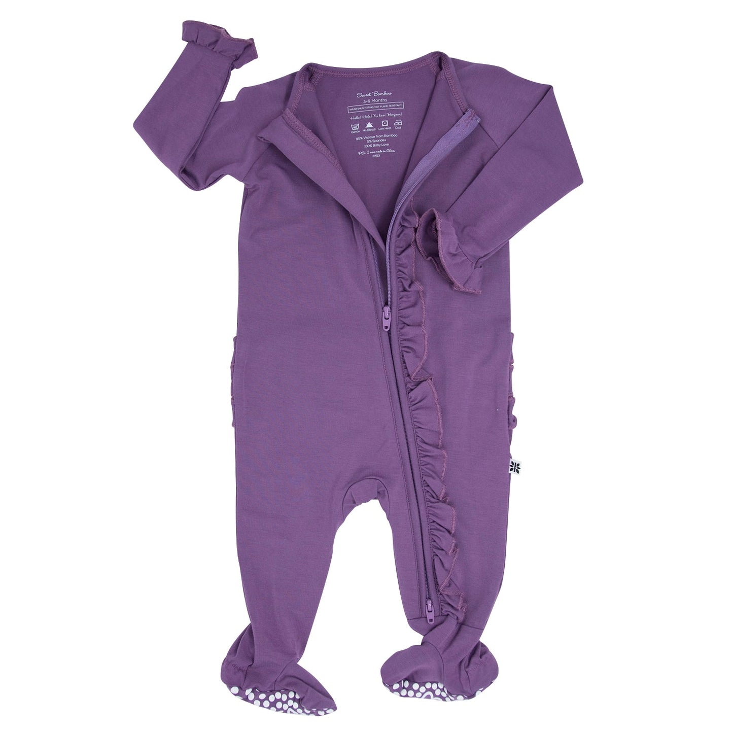 Grape Jelly Ruffle Footie