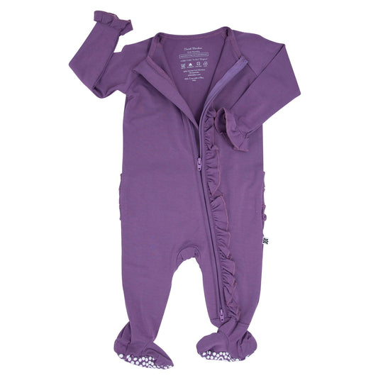 Grape Jelly Ruffle Footie