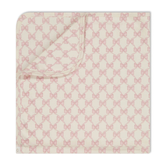 Blush Bow Blanket