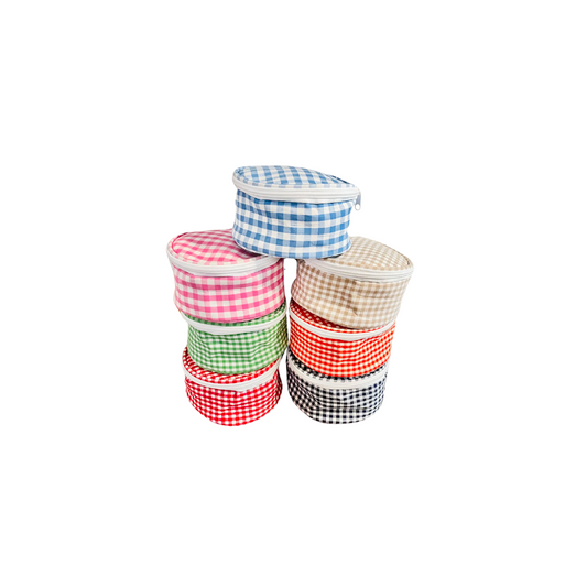 Gingham jewelry rounds